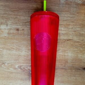 Starbucks Tumbler Holographic Pink with Green Straw - 24oz - 3 for $30